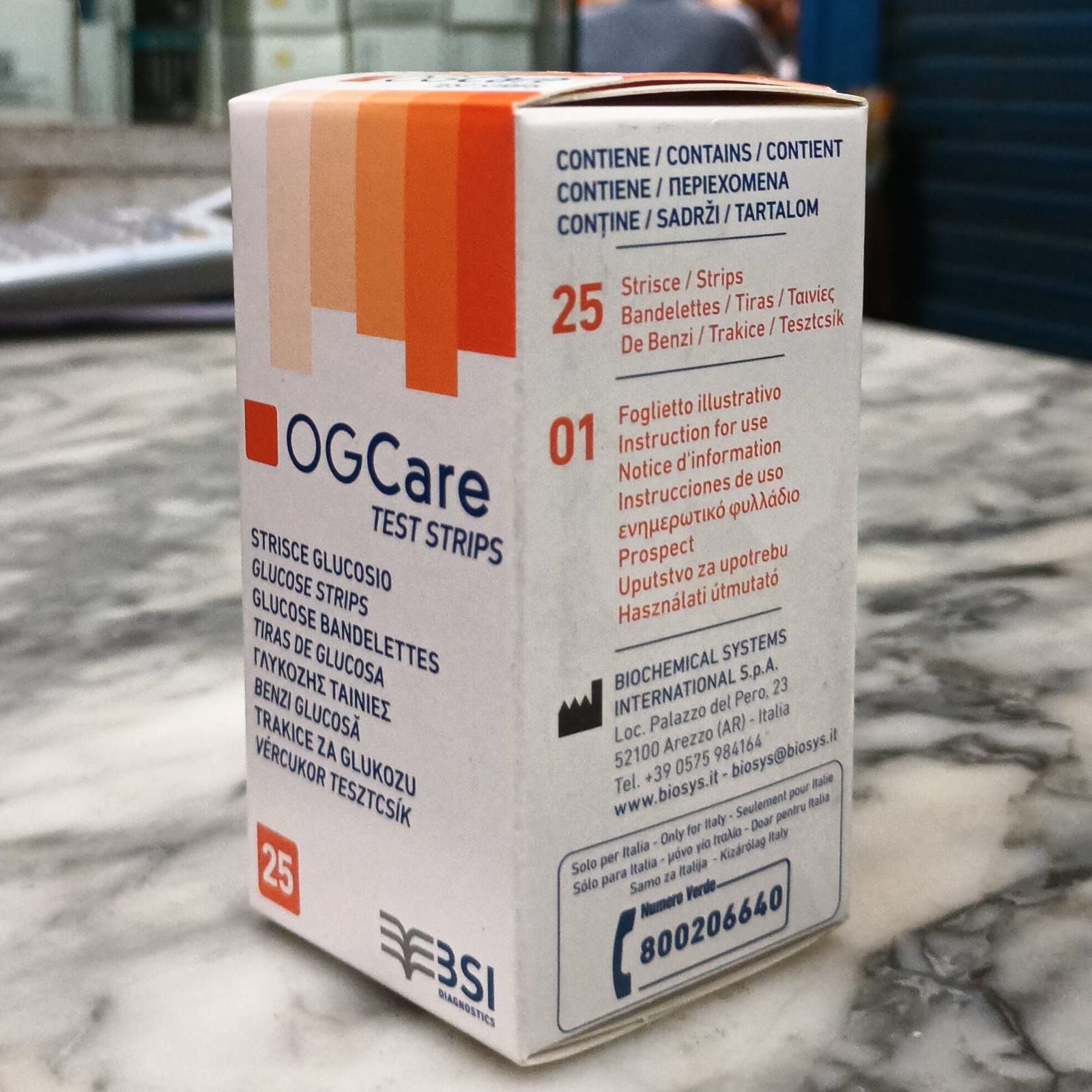 OG CARE GLUCOSE STRIPS
